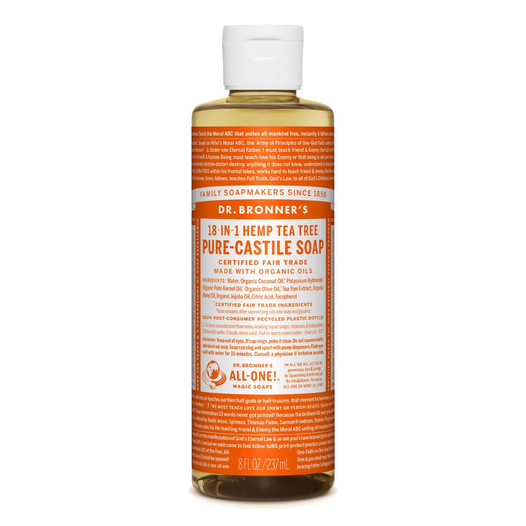 Dr. Bronner’s Pure Castile Liquid Soap – Tea Tree