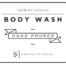 ByMe body wash decal - white