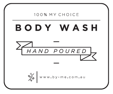ByMe body wash decal - white
