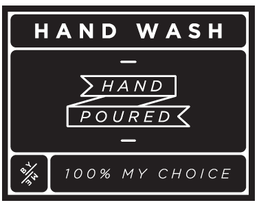 ByMe black designer decal - hand wash