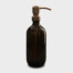 Amber glass bottle with copper pump