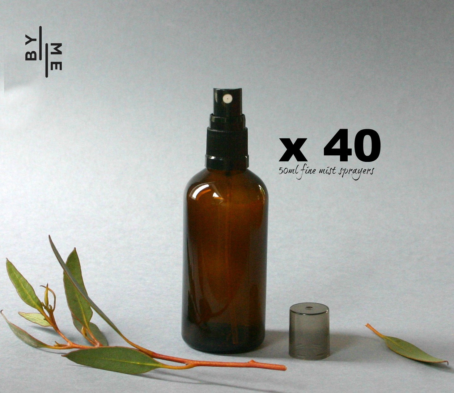 100ml Amber Glass Spray bottles with black fine mist sprayer (BULK 35 PACK – FREE SHIPPING)