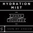 Mini Black Hydration Mist Decal