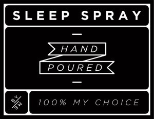 Mini Black Sleep Spray Decal