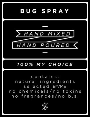 Medium Black Bug Spray Decal