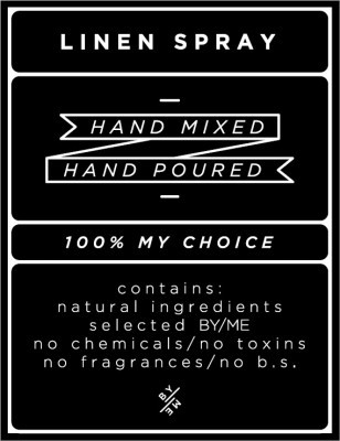 Medium Black Linen Spray Decal