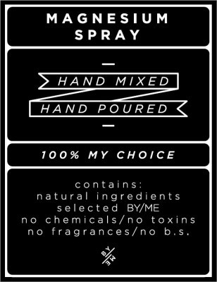 Medium Black Magnesium Spray Decal