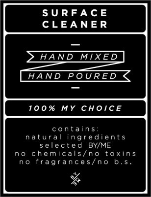 Medium Black Surface Cleaner Decal