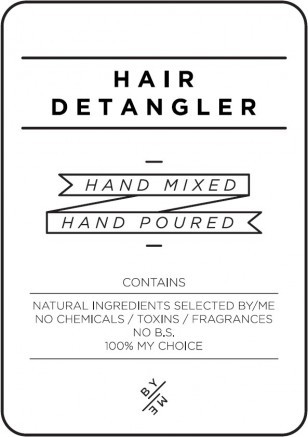 Medium White Hair Detangler Decal