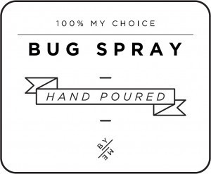 Mini White Bug Spray Decal