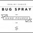 Mini White Bug Spray Decal
