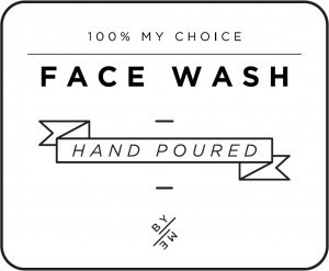 Mini White Face Wash Decal
