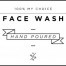 Mini White Face Wash Decal