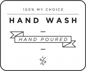 Mini White Hand Wash Decal