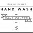 Mini White Hand Wash Decal