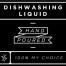 Small Black Dishwashing Liquid Decal