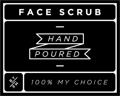 Small Black Face Scrub Decal