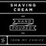 Small Black Shaving Cream Decal