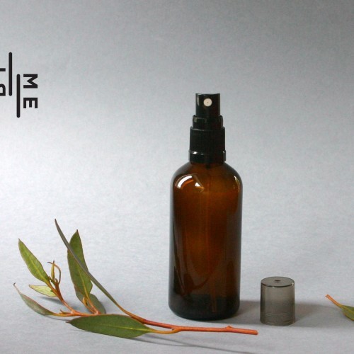 100ml amber glass spray bottle