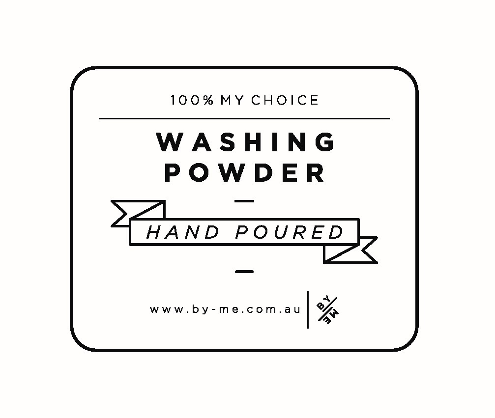 Washing powder label